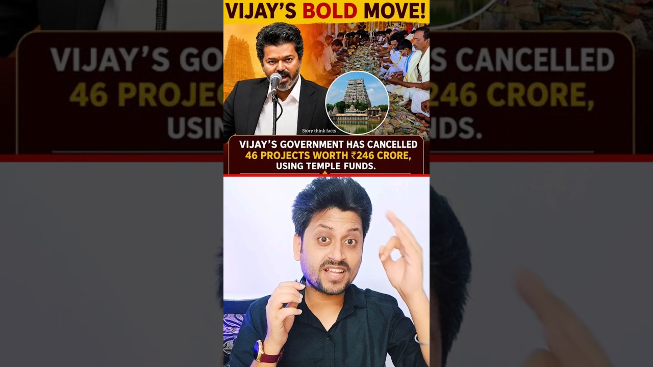 Thalapathy Vijay Cancels ₹246 Crore Projects | Temple Funds Should Be Used Only for Temples #shorts