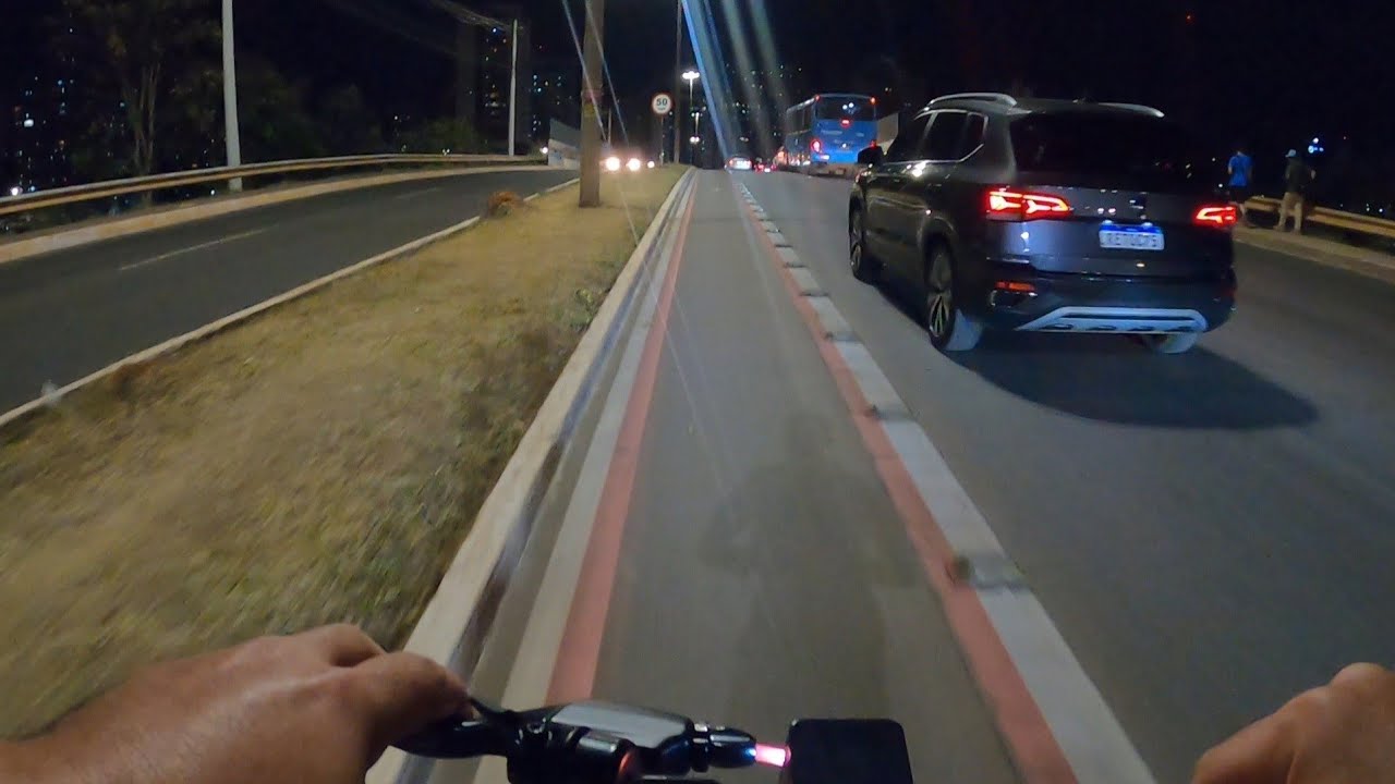 Patinete Foston S09 Pro - Rolê à noite com subidas íngremes na volta 