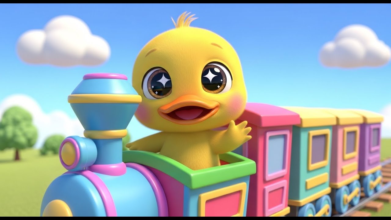 Baby Duck Learn Train 🚆🦆👶 | Fun Learning Nursery Rhyme for Kids | Baby Songs