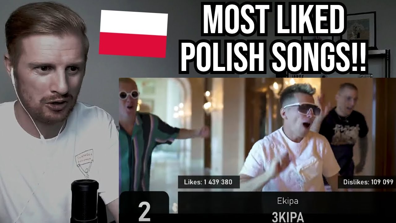 Reaction To 100 Most Liked Polish Songs on YouTube