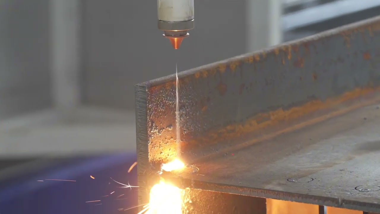 H beam laser cutting machine customer site