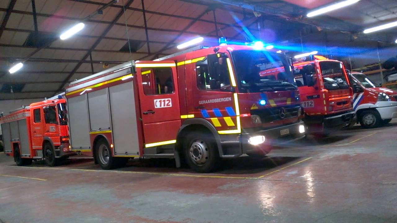 Vertrek Brandweer Geraardsbergen automatisch brandalarm