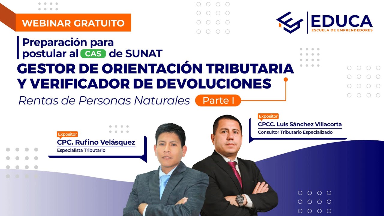 ¡PREPÁRATE PARA IMPULSAR TU CARRERA! Postulación al CAS de SUNAT