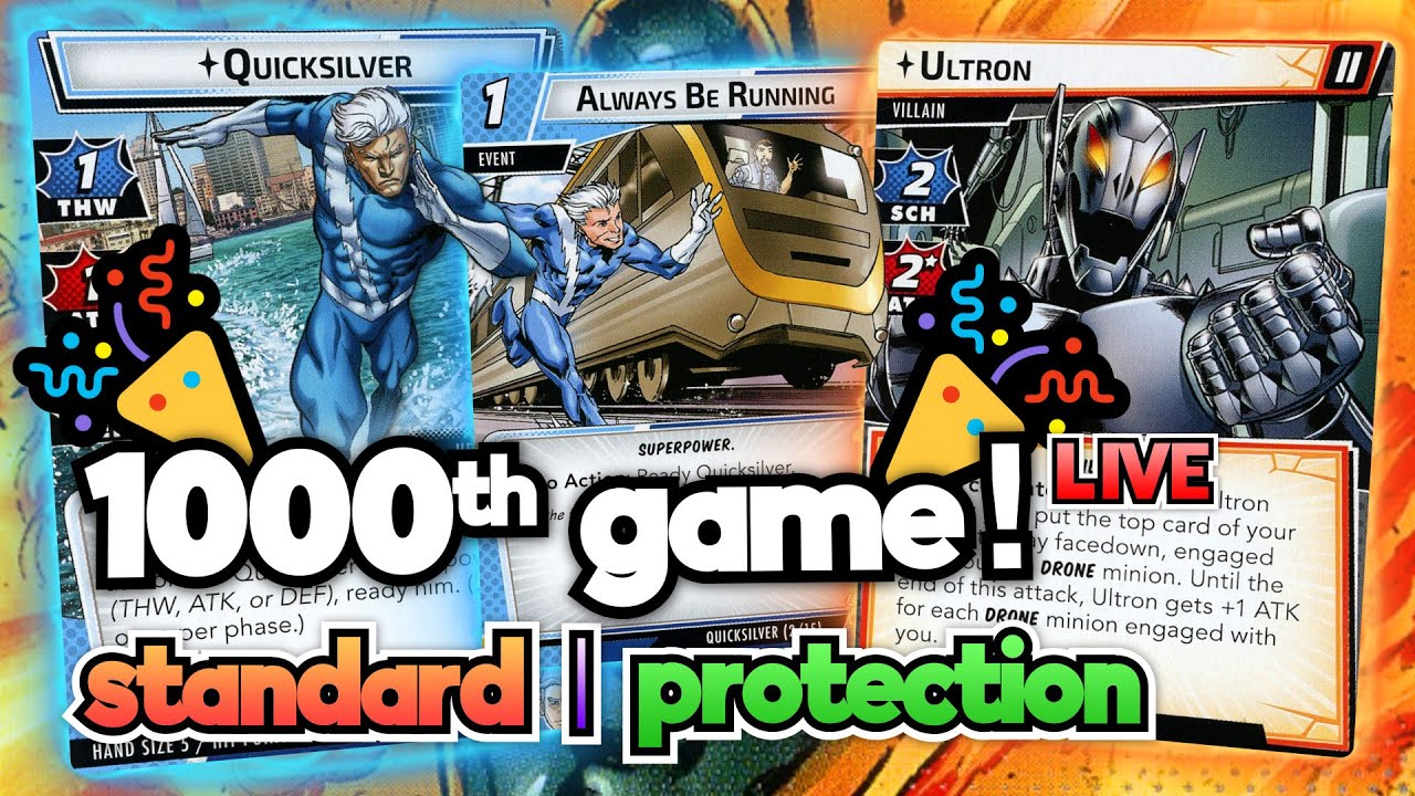 🎉 1000th Game! 🎉 - Quicksilver Protection vs. Ultron - Marvel Champions