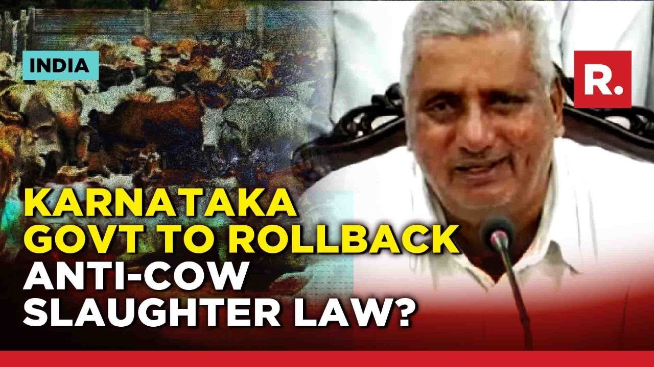 BJP Says Congress Contemplating To Withdraw Anti-Cow Slaughter Law As Karnataka Minister Sparks Row