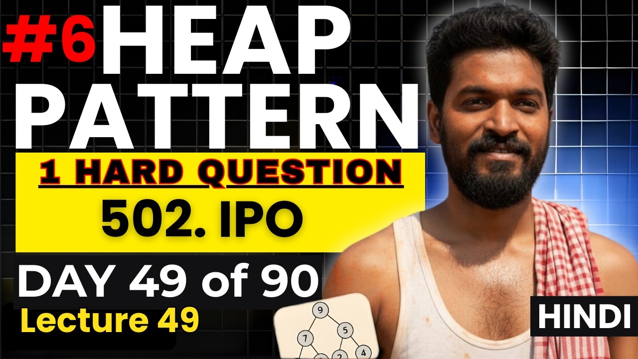 Day 49/90 |⚡📈 502. IPO Problem Explained (LeetCode Hard) | Brute Force → Optimized Greedy + Heap #6