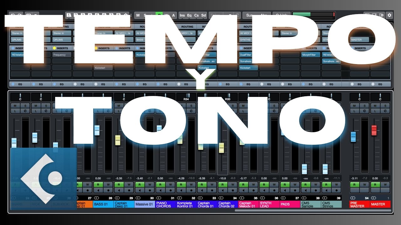Como corregir y cambiar TEMPO y TONO en CUBASE de manera sencilla