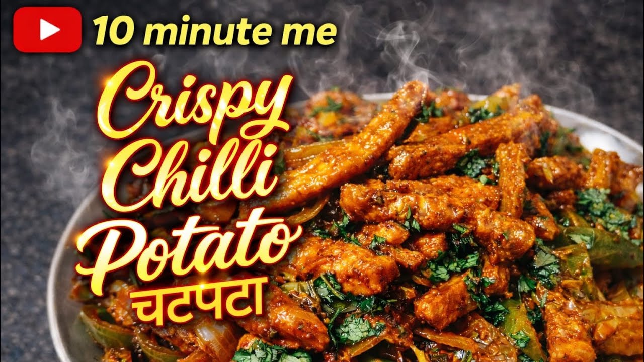 Crispy Chilli Potato Recipe | Restaurant Style Chilli Potato at Home | Easy and Simple Recipe