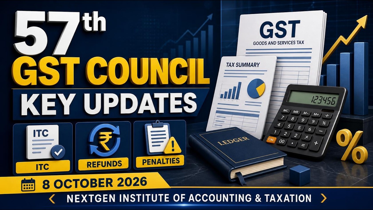57th GST Council Meeting 2026 🔥 Latest GST Updates, ITC, Refunds & Penalties Explained