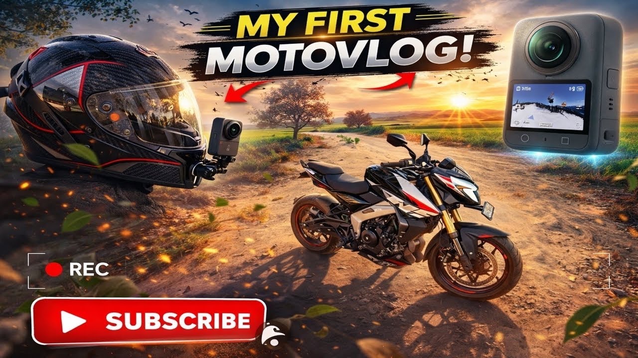👉 My First Motovlog | New Beginning on My Bike 🔥 | DJI Osmo 360 Test Ride