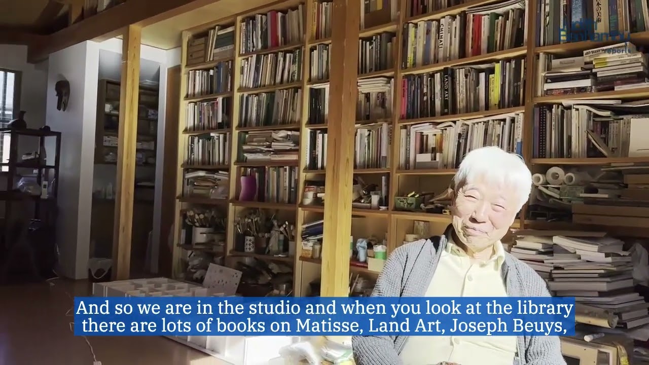 Lee Ufan in is studio in Kamakura, Japan, December 2022