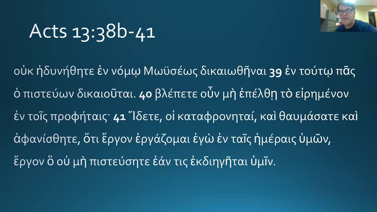 21. Acts 13:32-41 Greek