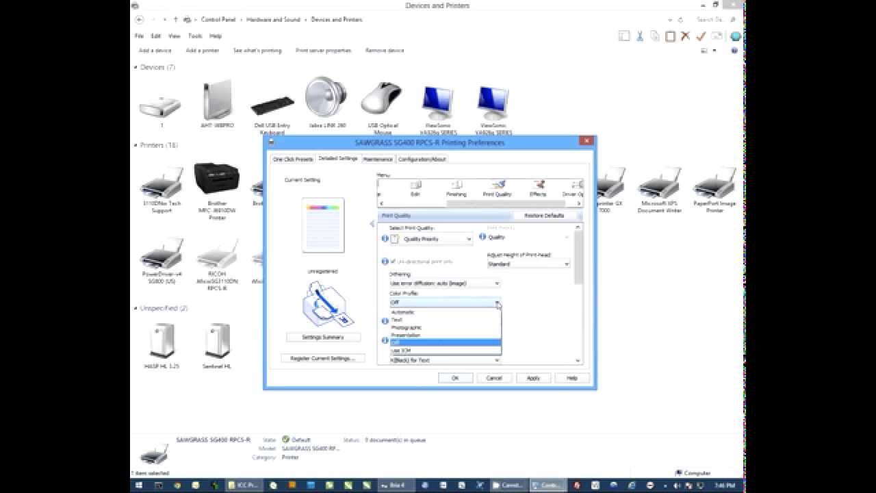 Install Virtuosos SG400 Sublimation Printer with Conde Photo Settings On Windows
