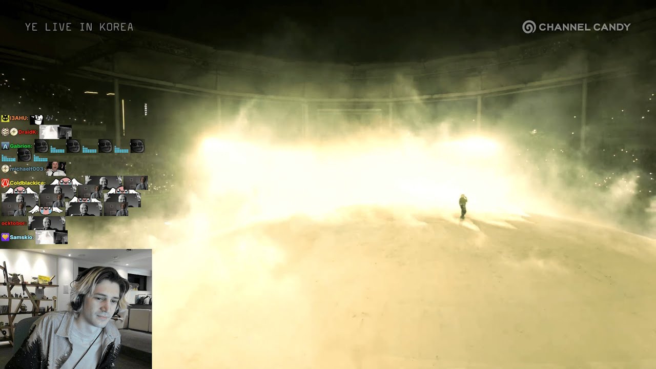 xQc Reacts to Kanye West Korea Concert (2025)