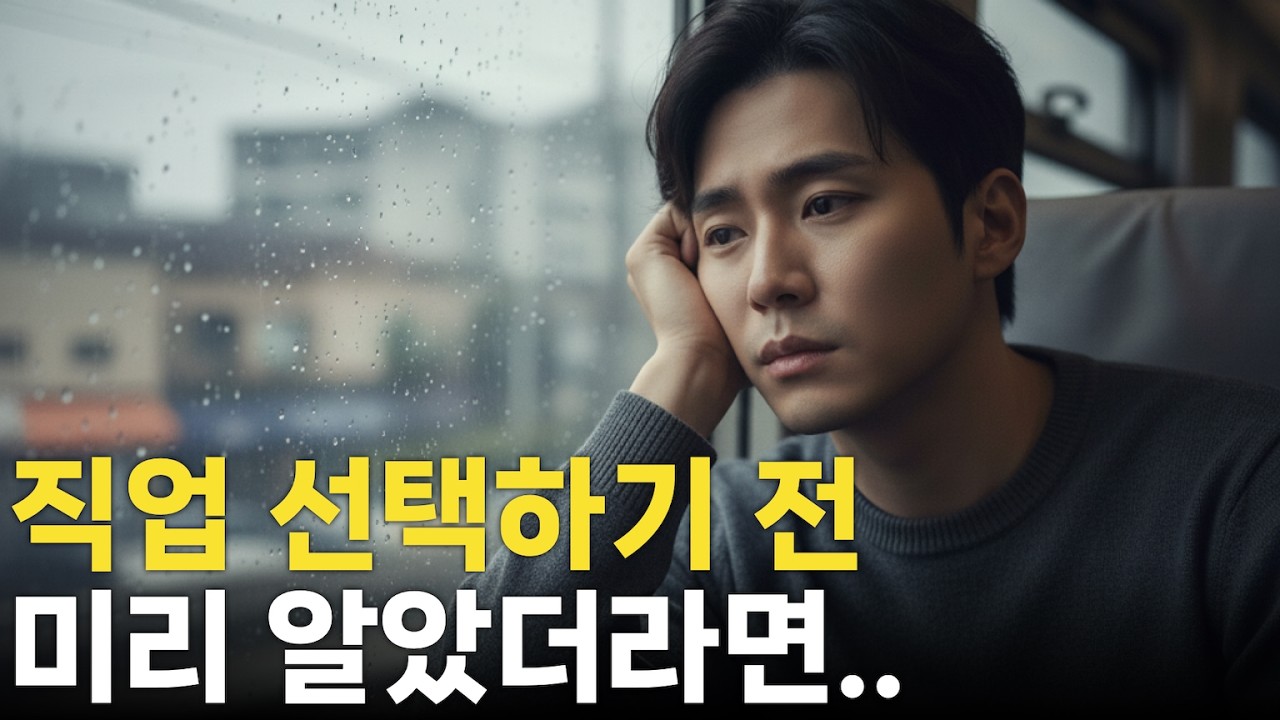 나도 모르게 직업 잘못 선택하는 경우. 진로가 고민인 분들 보세요.