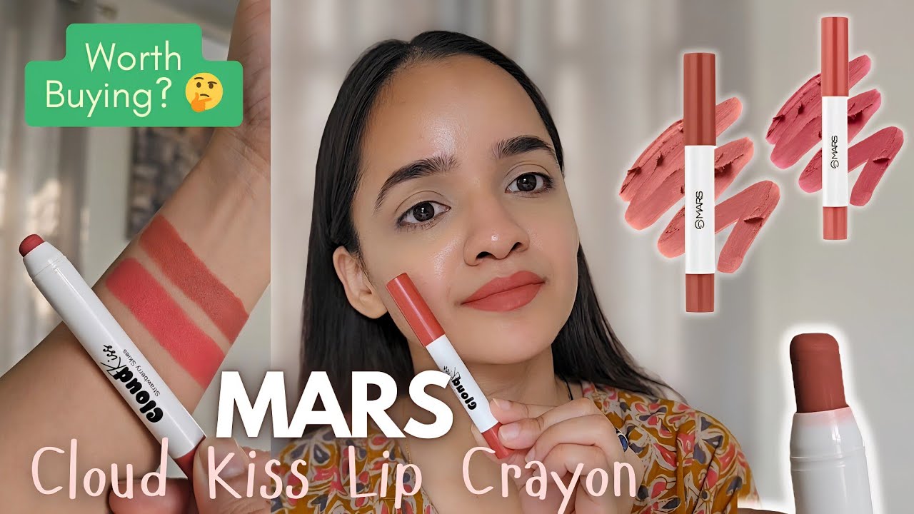 MARS Cloud Kiss Lip Crayon Swatches + Review | Are these Worth the money???🤔 | Watch before Buying