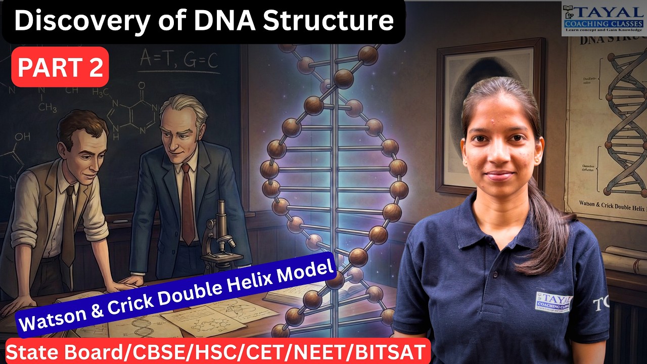 Discovery of DNA Structure 🧬 | Watson & Crick Double Helix Explained