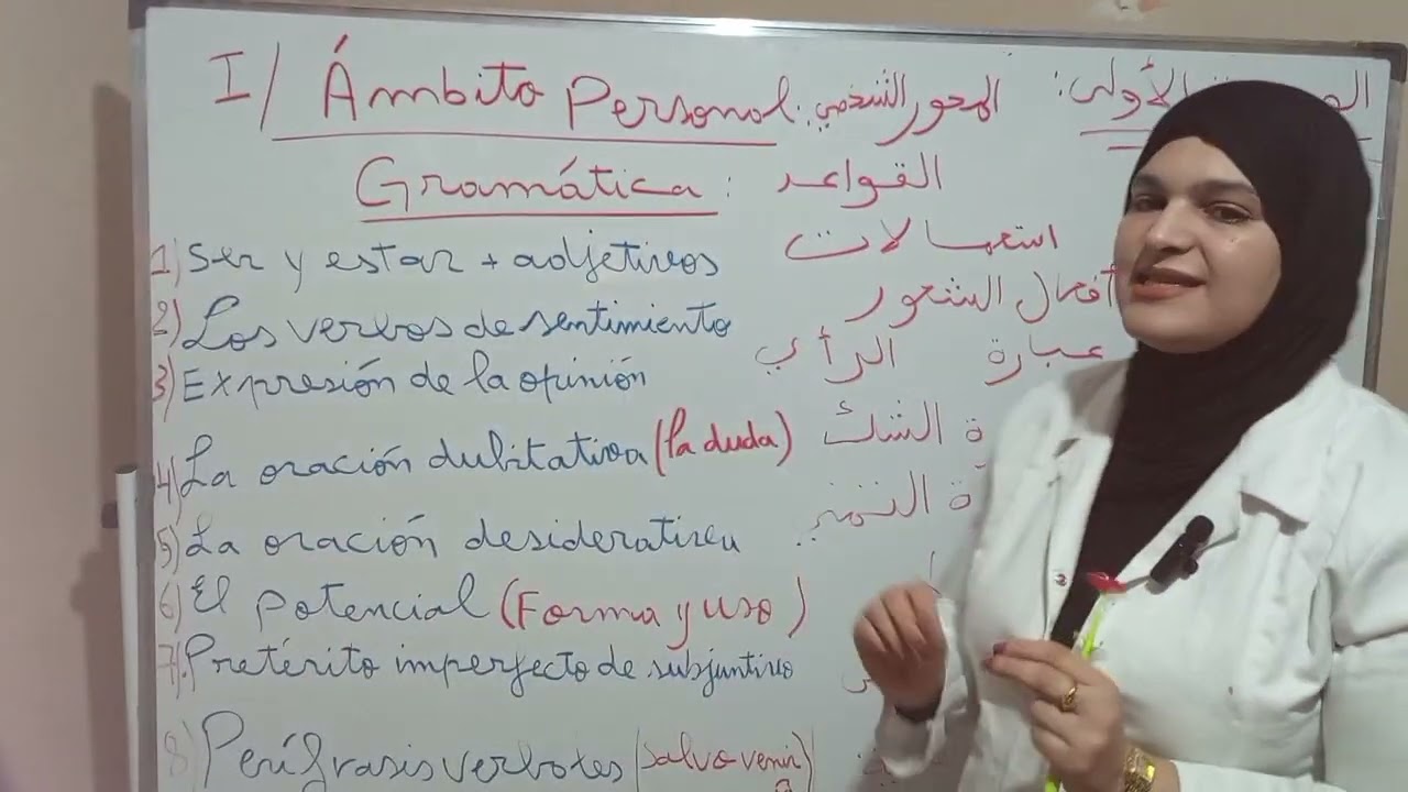Gramática del ámbito personal قواعد محور الفصل الاول 🇪🇸