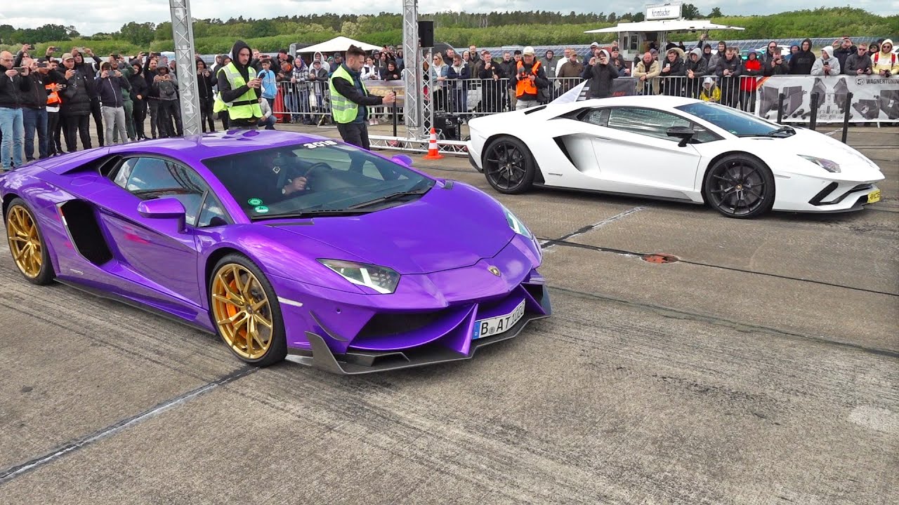 Lamborghini Aventador S vs Audi R8 V10 Plus