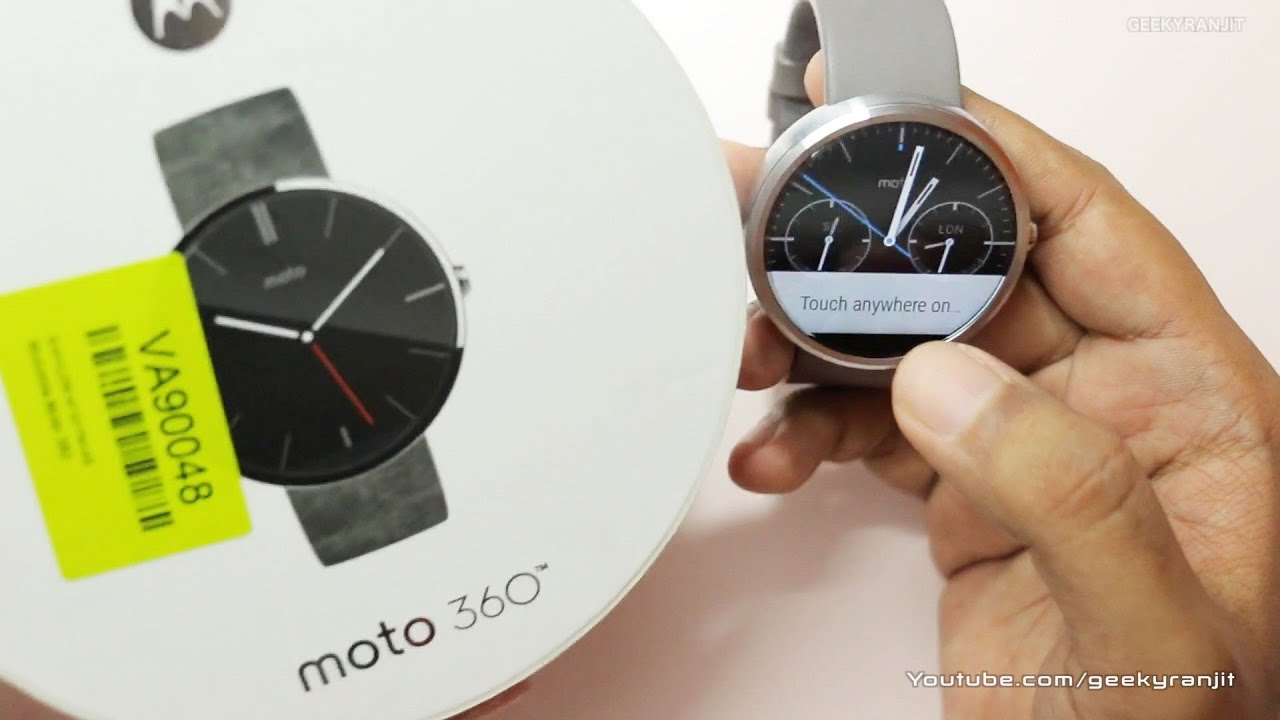 Moto 360 Smartwatch (Android Wear) Unboxing & Setup
