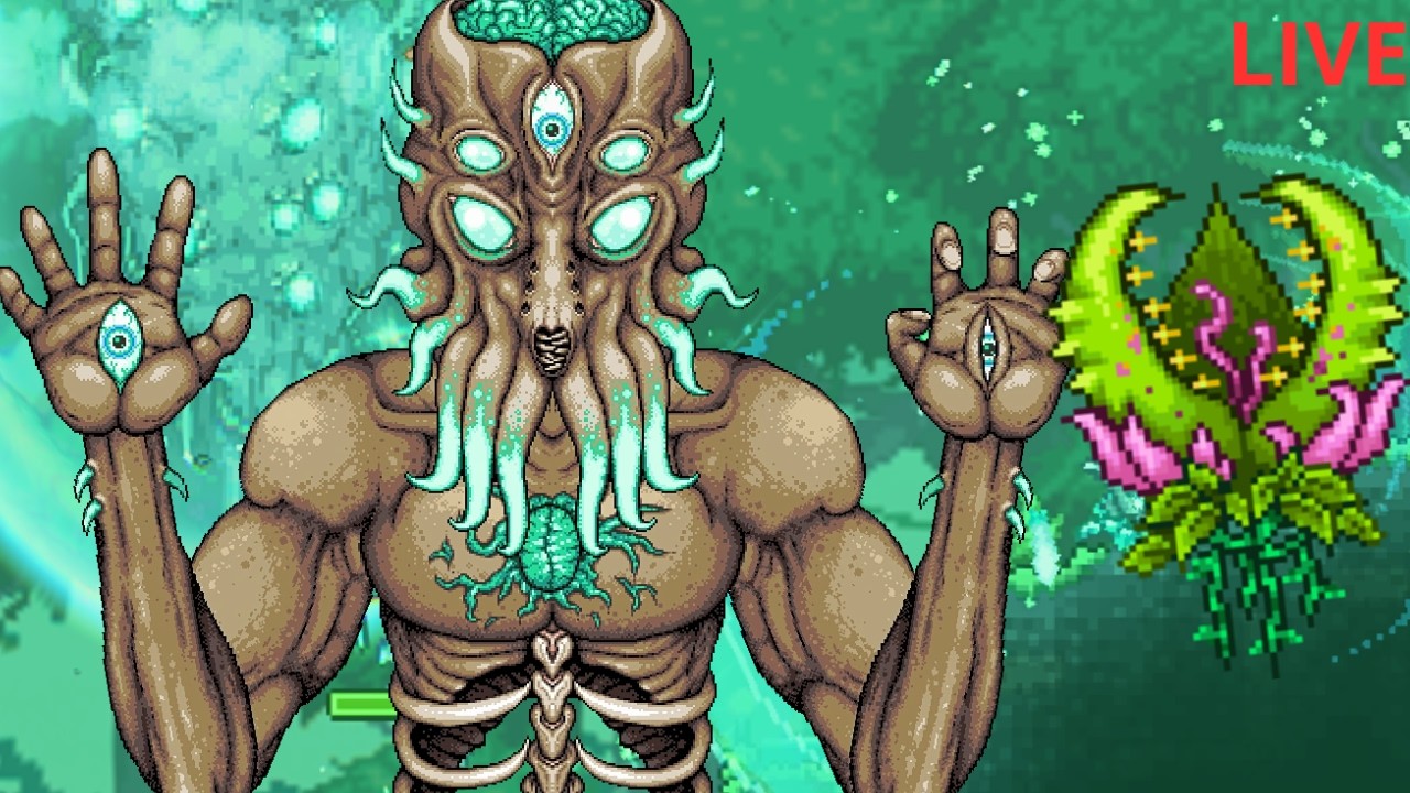 Terraria HARDMODE - Duke e PLANTERA : ) COM UM PRO PLAYER