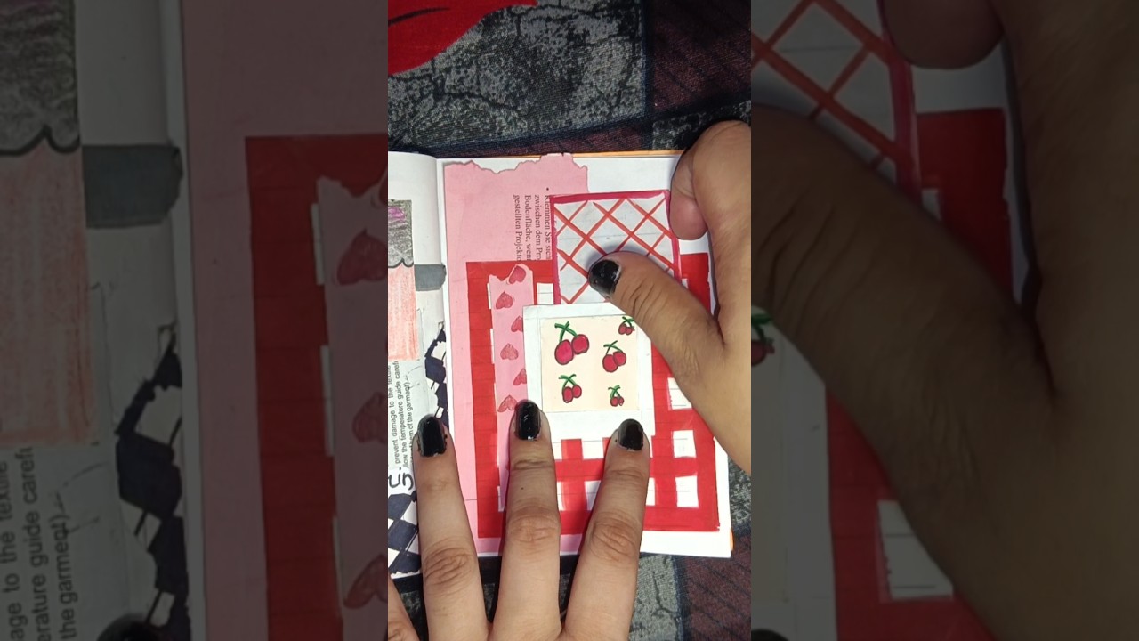 Red ❤️ journal ✨🌷 Handmade journal 🫧🌈#viral #diy #shorts #handmade #red #asmr #journal