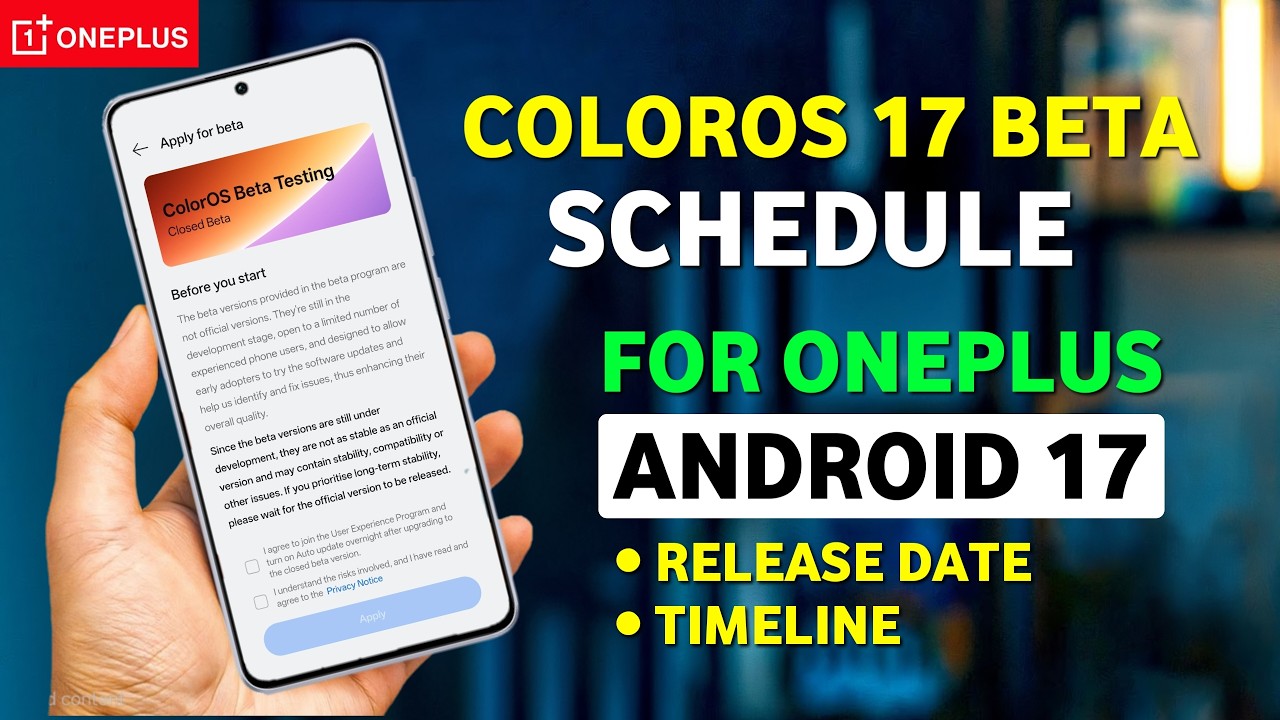 OnePlus ColorOS 17 Update Schedule 🤩 Android 17 for 15, 15R, 13, 13T, 13R, 12, 12R, Nord 5, Nord ...