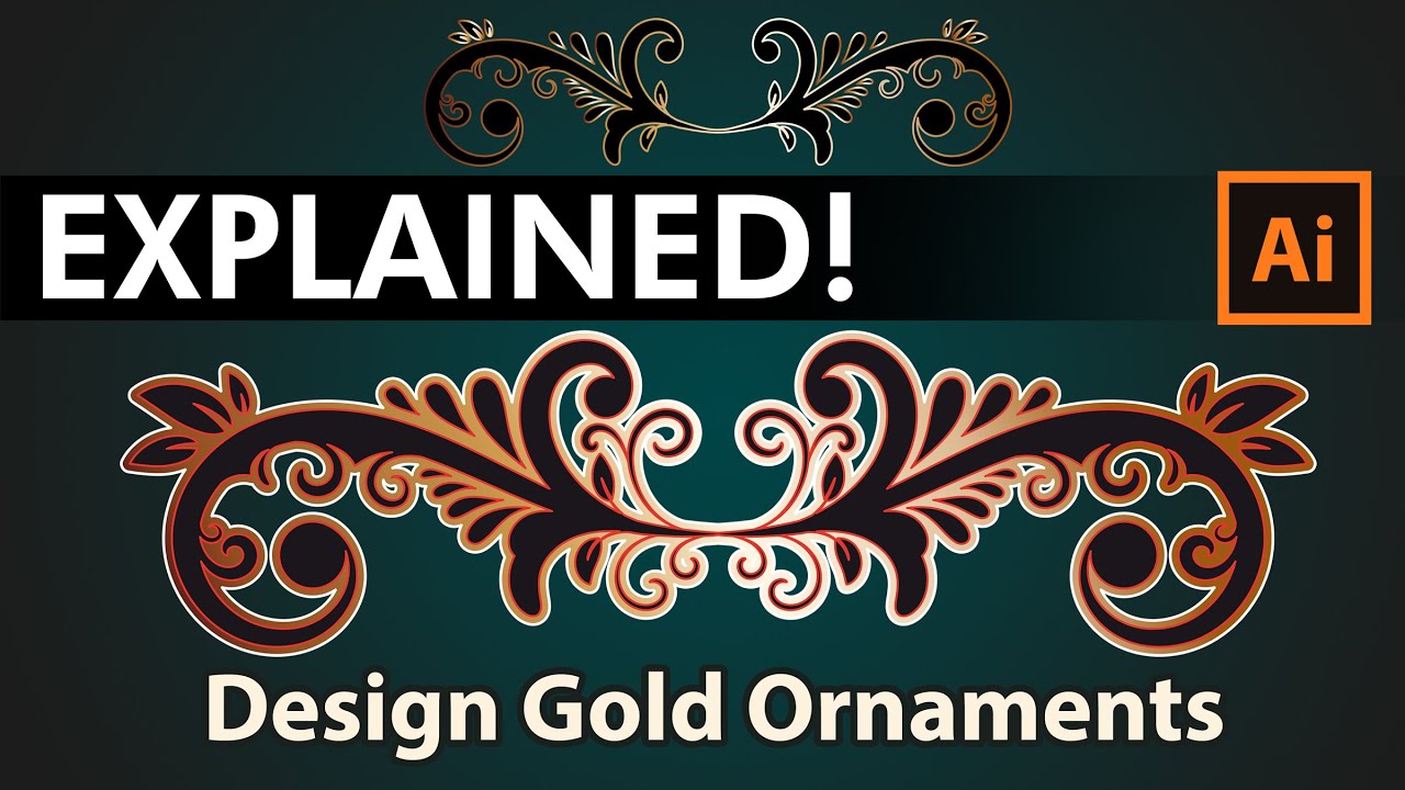How to Design Golden Flourishing Frames - Adobe Illustrator Drawing Tutorial