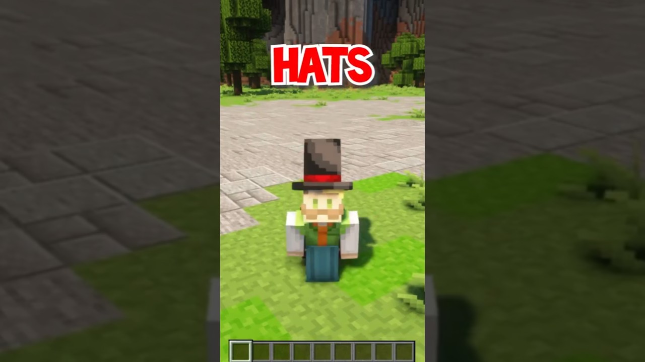 Добавьте пользовательскую шляпу в Minecraft быстро #шорты