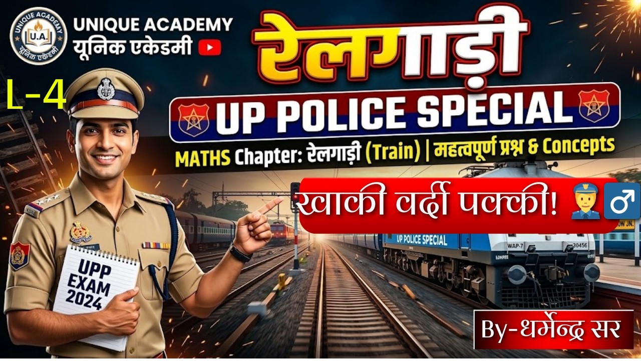 वर्दी का जुनून: Speed, Time & Distance - ट्रेन देरी/जल्दी वाले प्रश्न | By Dharmendra Sir Unique