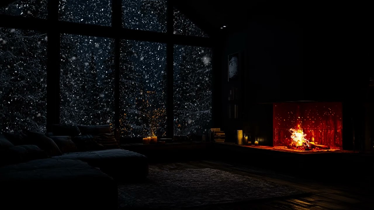 No Ads-❄️🔥 Hobbit Cabin in Snowy Forest | Crackling Fireplace & Winter Ambience for Restful Sleep