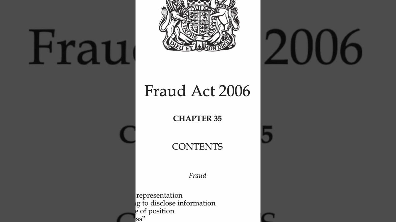 How to protect yourself from fraud by law. Fraud Act 2006.