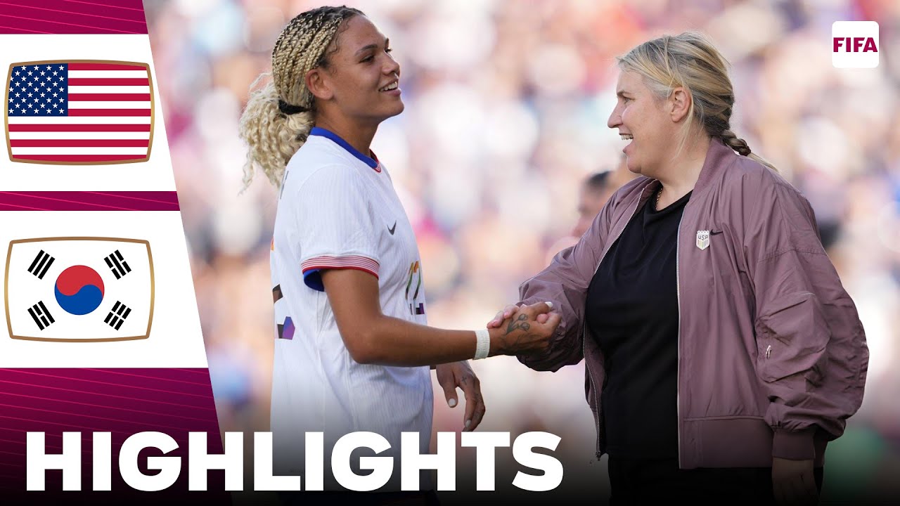 USA vs South Korea | Emma Hayes First Game With USWNT | Highlights | Women's Friendly 01-06-2024