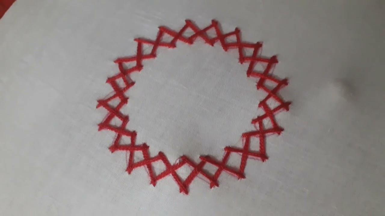 Gujrati stitch(গুজরা‌টি সেলাই  ) # Sindhi stitch # Kutch # Circle or round shape part-3
