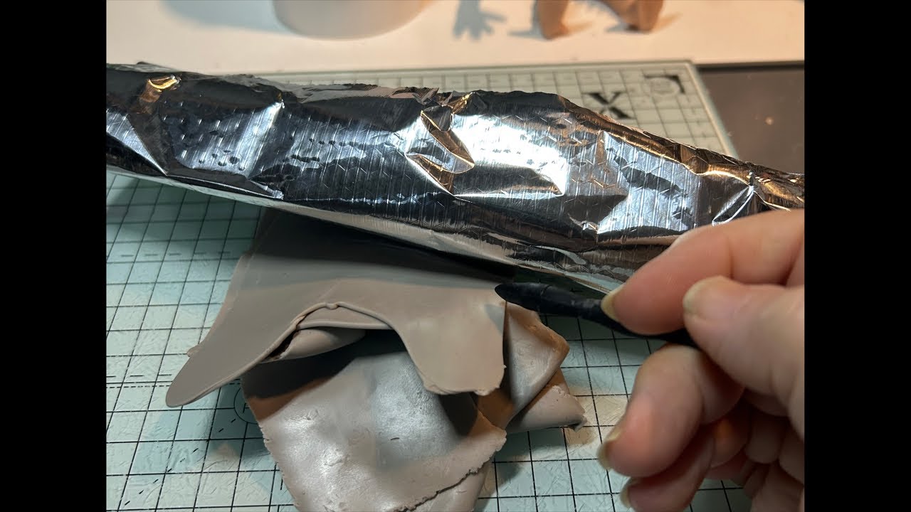 Super orange character with clay #clayart