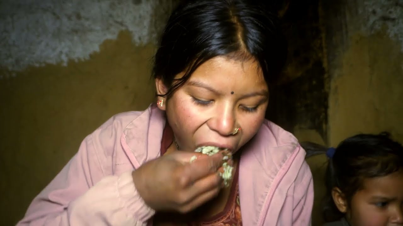 dharme brother family enjoying food together in their farm house || rural Nepal ||