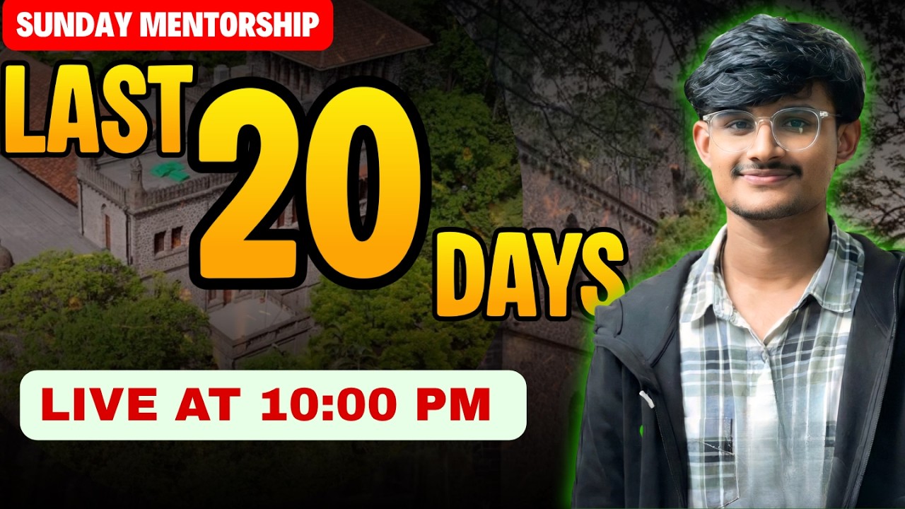 LAST 20 DAYS | COMEBACK STRATEGY TO SCORE 95+%ile in MHT-CET 2026 | LIVE MENTORSHIP | Aaditya Coep🔥