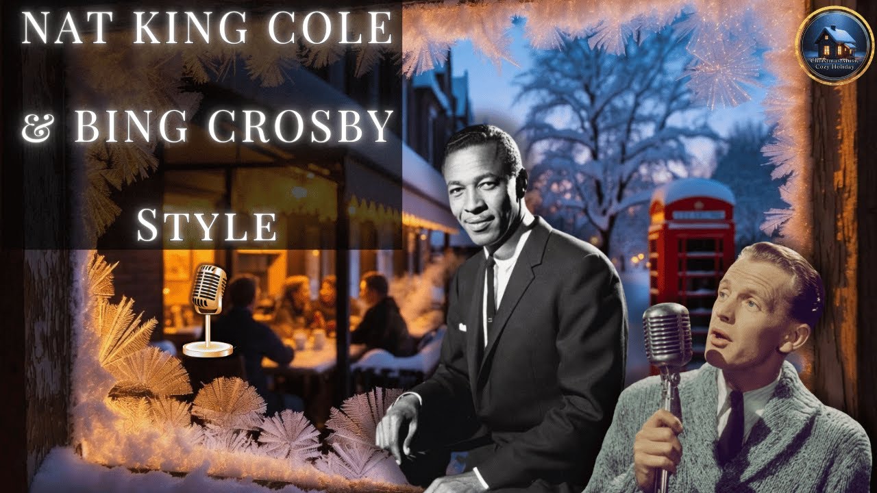 Christmas Music ❄️ Cozy Holiday Jazz Playlist: Nat King Cole & Bing Crosby Style Crooners Fireplace