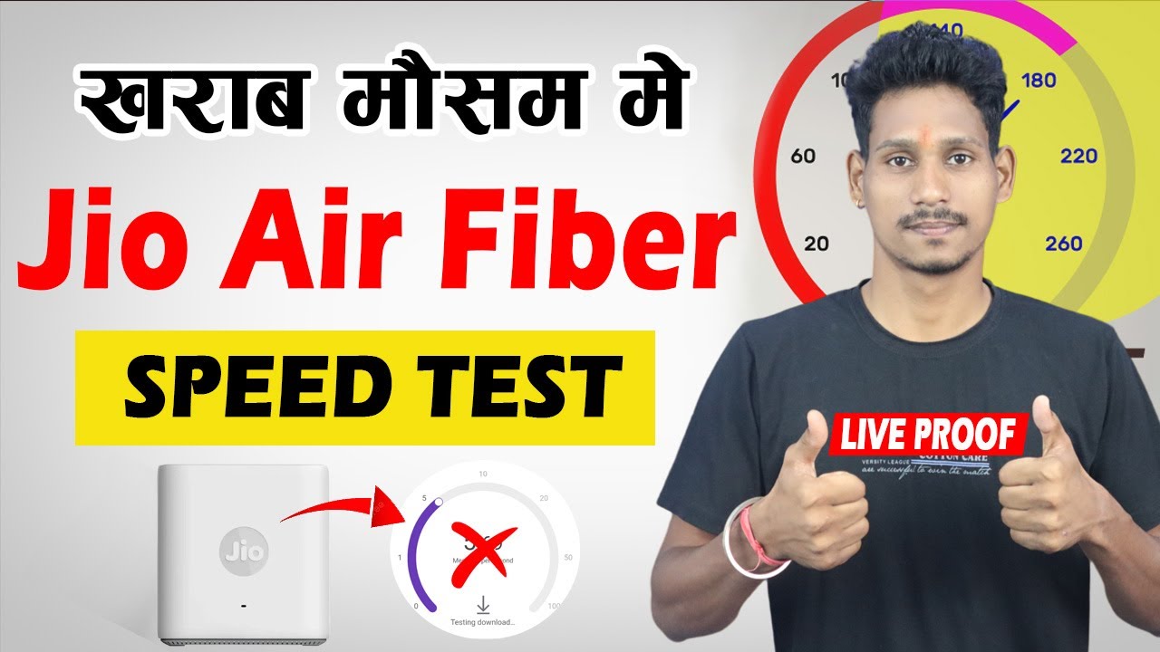 Air Fiber Speed Test With Bad Weather | Kharab Mausam Me Jio Air Fiber Speed Test | Air Fiber