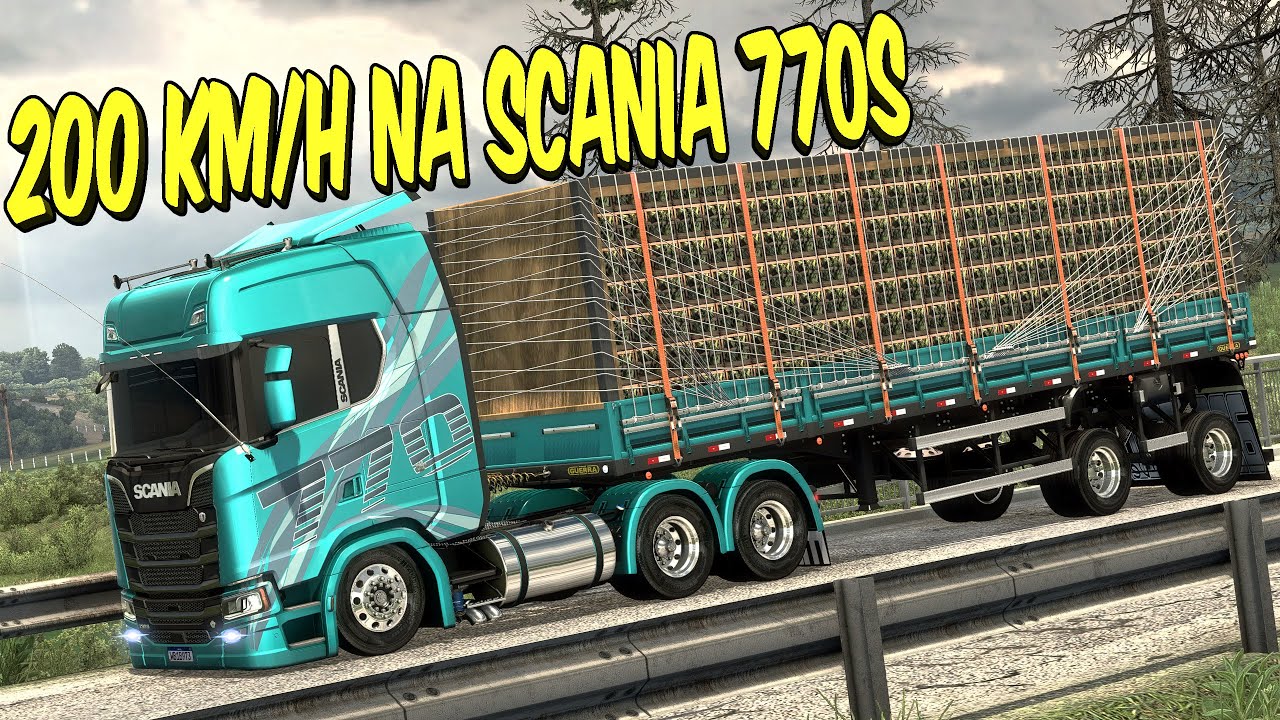 SCANIA 770S V8 NA GRANEL 2 EIXOS - É MUITA PRESSÃO - ETS 2 MODS BR