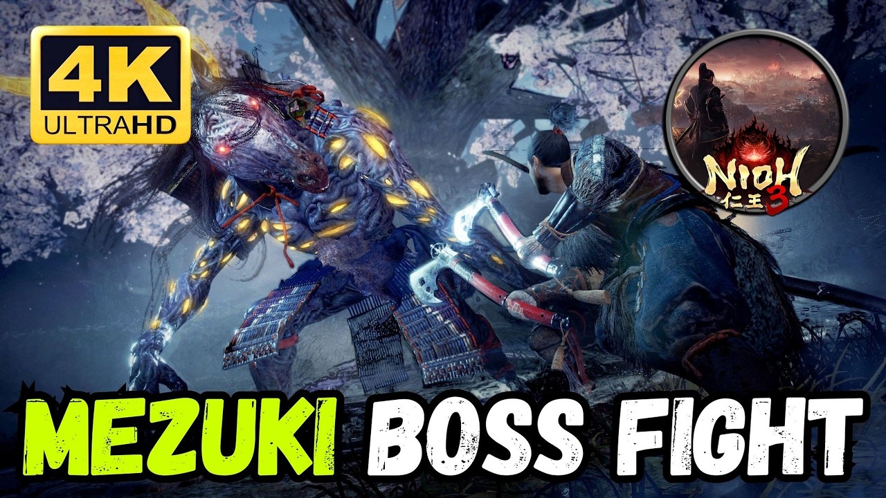 Nioh 3 | Mezuki Boss Fight | 4K 🥷🏻💀 #nioh3 #bossfight #soulsgames