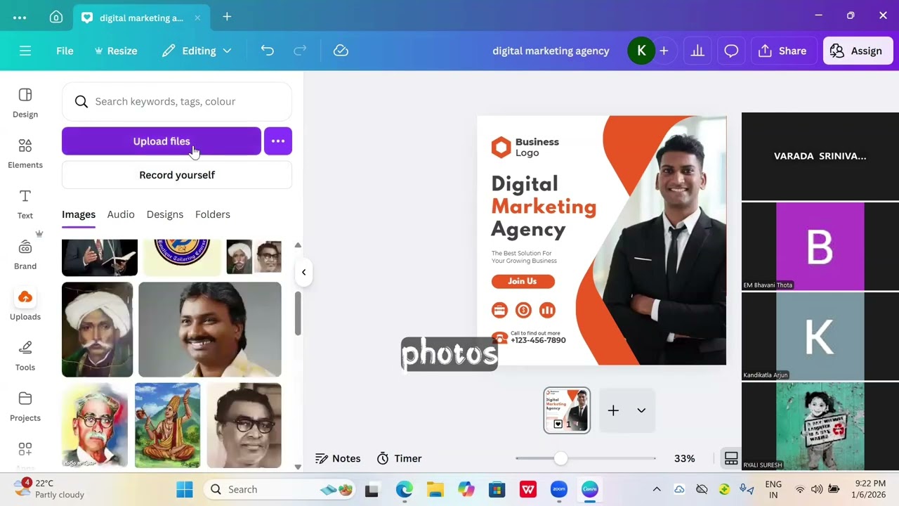 Canva Class Telugu Day 2 | Templates & Text Basics | Canva Mastery