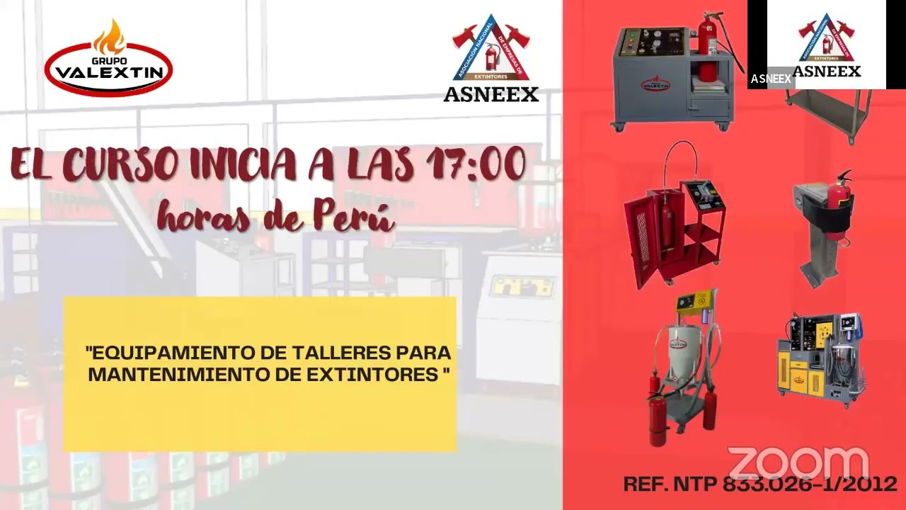 MAQUINARIA PARA EXTINTORES- REQUISITOS BASICOS..ASNEEX VALEXTIN