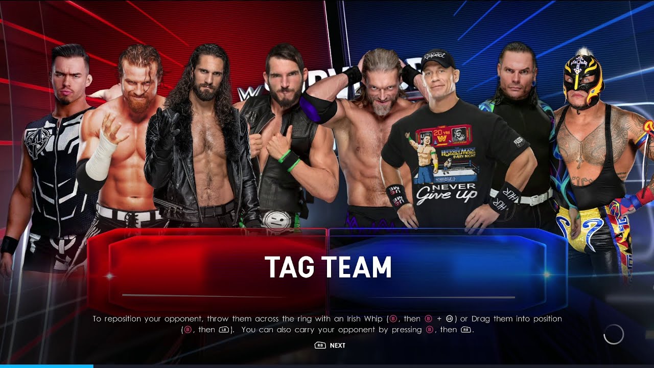 WWE 2K22 8 Man Tag Team Elimination Match Gameplay