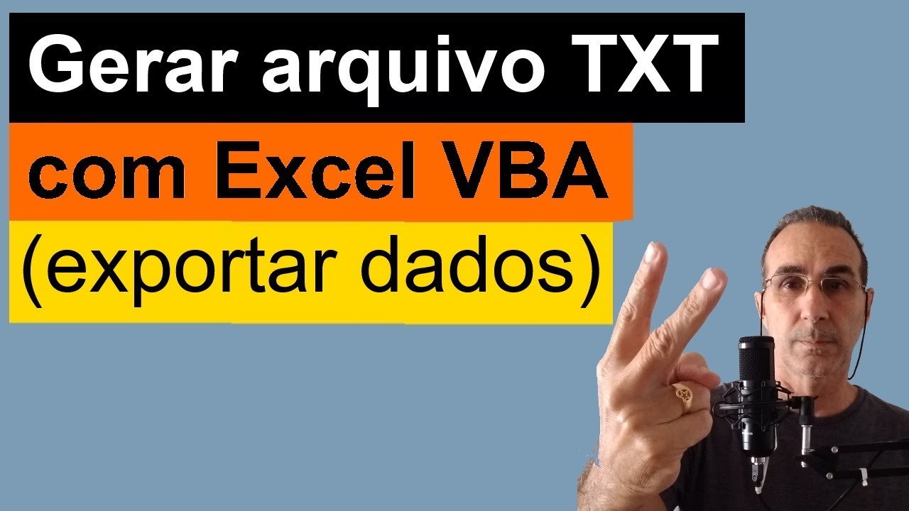 Gerar arquivo TXT com Excel VBA para exportar dados.