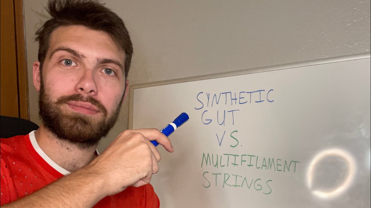 What is the difference between synthetic and multifilament strings?