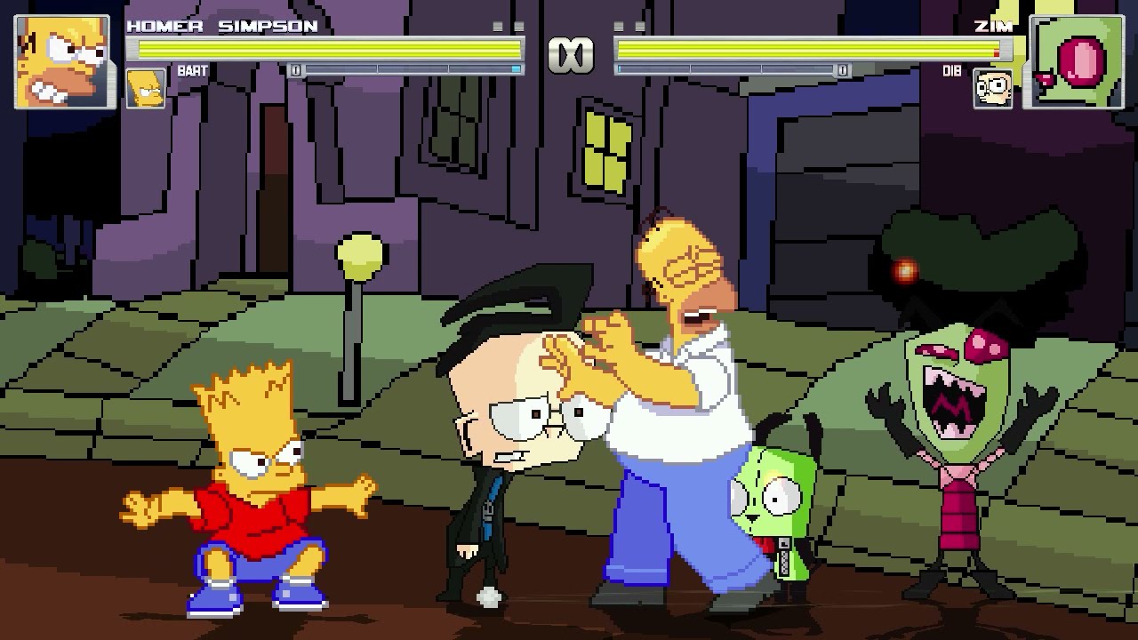 AN Mugen Request #2030: Homer Simpson & Bart Simpson VS Zim & Dib