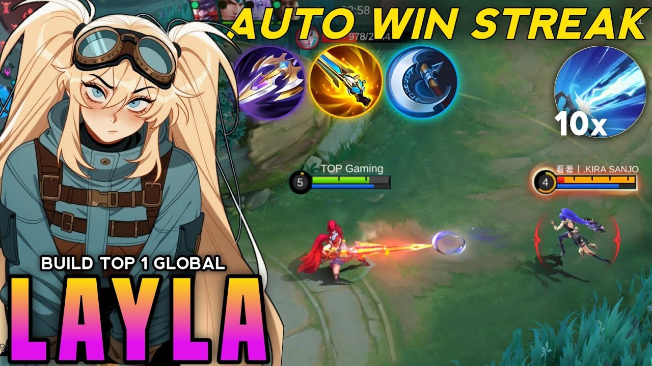 (АВТОПОБЕДА)! Легендарная ЛЕЙЛА, Монстр поздней игры! Соберите лучшую Лейлу мира 2025 — MLBB