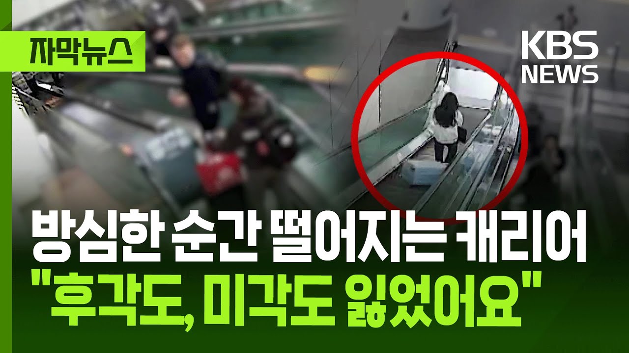 [자막뉴스] 방심한 순간 떨어지는 캐리어...