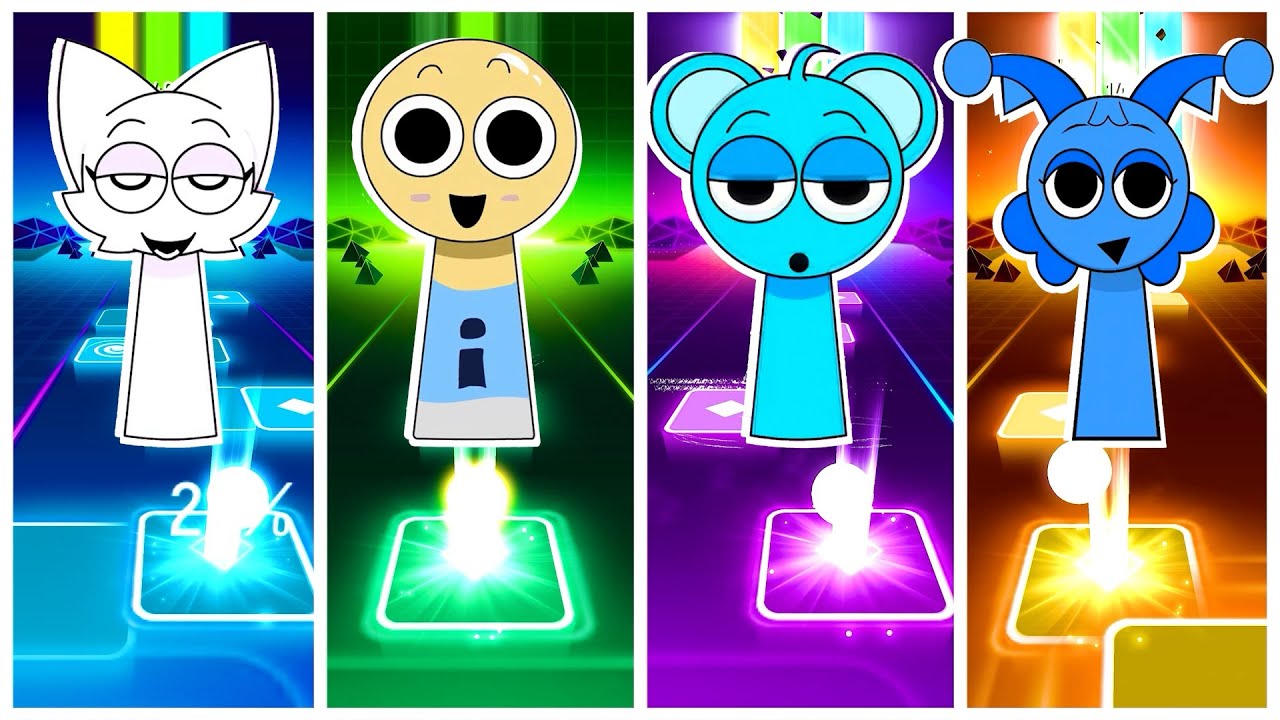 A Collection of Songs Featuring the Characters of Incredibox Sprunki! Tiles Hop Burn